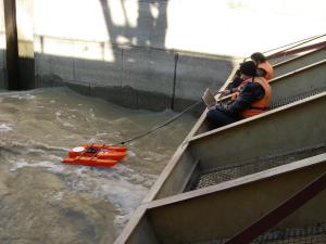 Измерение расхода воды в рыбоходном канале Краснодарского гидроузла